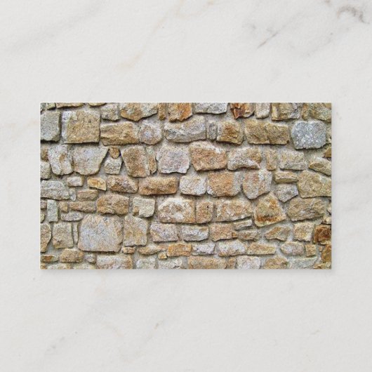 Steinarbeit - Mauerwerk Visitenkarte (Rückseite)