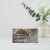 Steinarbeit über Gebäude Visitenkarte (Stehend Vorderseite)