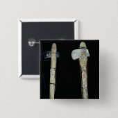 Steinäxte, prähistorisch button (Vorne & Hinten)