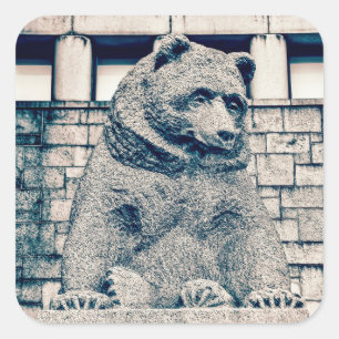 Steinbär Quadratischer Aufkleber
