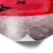 Steinbekehrtes Herz mit Monogramm Fotodruck (Ecke)