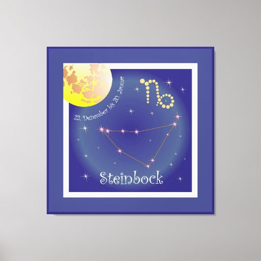 Steinbock 22. Dezember bis 20. Januar Leinwand (Vorderseite)