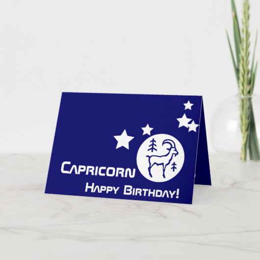 Steinbock, alles Gute zum Geburtstag! - Fertigen Karte (Vorderseite)