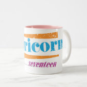 Steinbock-Aqua Zweifarbige Tasse (VorderseiteRechts)