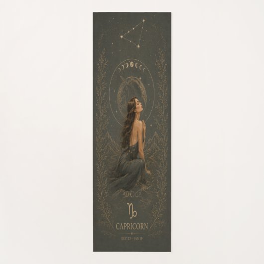 Steinbock Astrologie Fitnessmatte Yogamatte (Vorderseite)