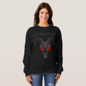 Steinbock Darkle Astrologie | Minimaler Okkulter T Sweatshirt (Vorne ganz)