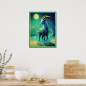 Steinbock das Meeresziege Sternzeichen Poster (Küche)