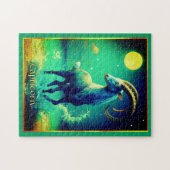 Steinbock das Meeresziegen Zodiac Sternzeichen Puzzle (Horizontal)