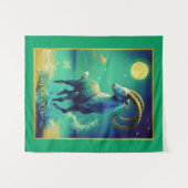 Steinbock das Meeresziegen-Zodiakzeichen Wandteppich (Vorderseite (Horizontal))