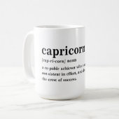 Steinbock Definition Ästhetik Astrologie Geschenk Kaffeetasse (Vorderseite Links)