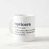 Steinbock Definition Ästhetik Astrologie Geschenk Kaffeetasse (Vorderseite Links)