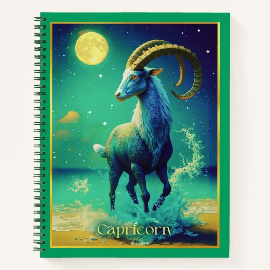 Steinbock der Meeresziege Sternzeichen Journal Notizblock (Vorderseite)