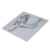 Steinbock (die Ziege) eine Illustration vom 'Poe Fliese (Seite)