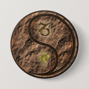 Steinbock & Erd-Affe Button