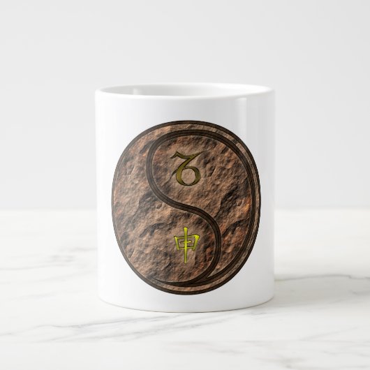 Steinbock & Erd-Affe Jumbo-Tasse (Vorderseite)
