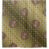 Steinbock & Erde-Hase Duschvorhang (Vorderseite)