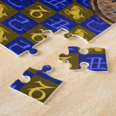 Steinbock & Erde Ochse Puzzle (Seite)