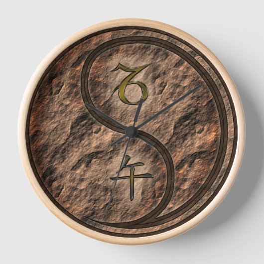 Steinbock & Erde Pferd Uhr (Vorderseite)