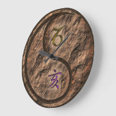 Steinbock & Erde Schwein Große Wanduhr (Winkel)