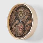 Steinbock & Erde Tiger Uhr (Winkel)