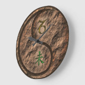 Steinbock & Erde Ziege Große Wanduhr (Winkel)