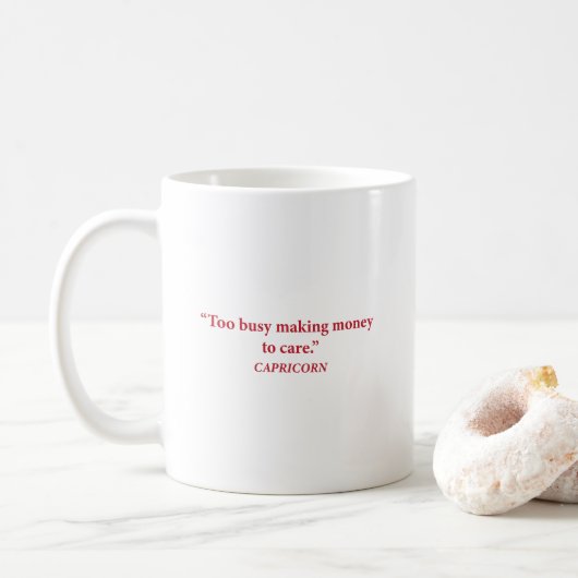 Steinbock-Executive-Hustle-Tasse Kaffeetasse (Mit Donut)