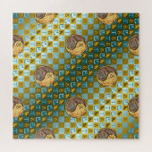 Steinbock & Feuer Schlange Puzzle (Horizontal)