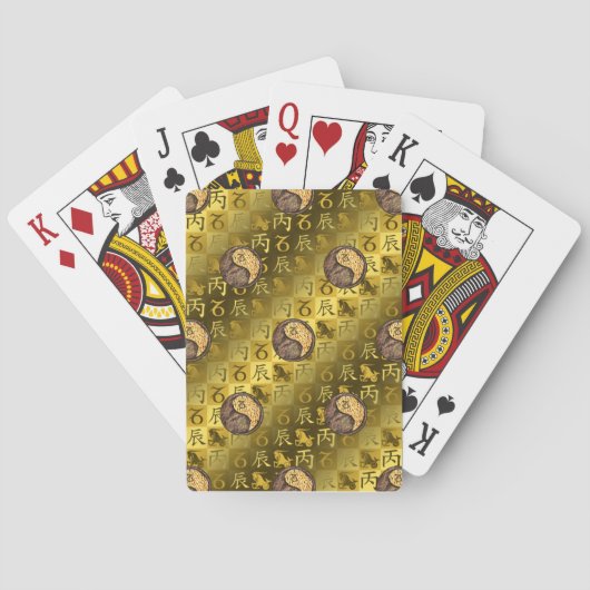 Steinbock & Feuerdrache Spielkarten (Rückseite)