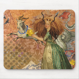 Steinbock-Frau Ziege Whimsical Spaß Mousepad
