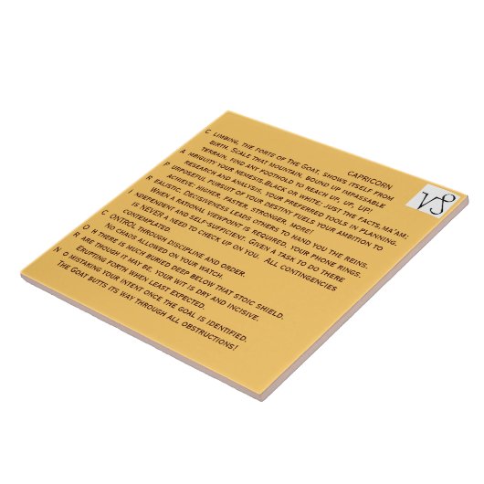 STEINBOCK-Gedicht auf Keramikfliese (Seite)