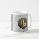 Steinbock Graue Aquarell Astrologie Sternzeichen Kaffeetasse (VorderseiteRechts)