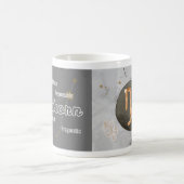 Steinbock Graue Aquarell Astrologie Sternzeichen Kaffeetasse (Mittel)