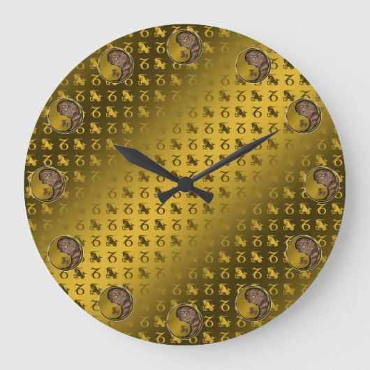 Steinbock Große Wanduhr (Vorderseite)
