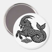 Steinbock — Heimgesuchte Tinte Zodiak Steinbock‑Fi Magnet (Vorderseite/Rückseite)