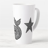 Steinbock — Heimgesuchte Tinte Zodiak Steinbock‑Fi Milchtasse (Rechte Ecke)