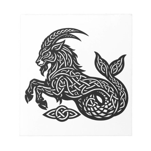 Steinbock — Heimgesuchte Tinte Zodiak Steinbock‑Fi Notizblock (Vorderseite)