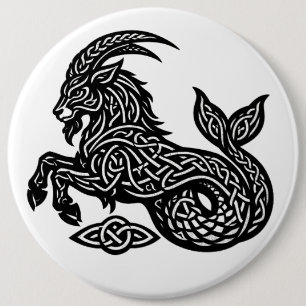 Steinbock — Heiße Tinte Zodiak Ziege‑Fisch Button