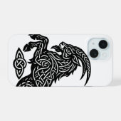 Steinbock — Heiße Tinte Zodiak Ziege‑Fisch iPhone 15 Hülle (Rückseite (Horizontal))
