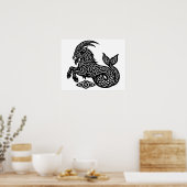 Steinbock — Heiße Tinte Zodiak Ziege‑Fisch Poster (Küche)