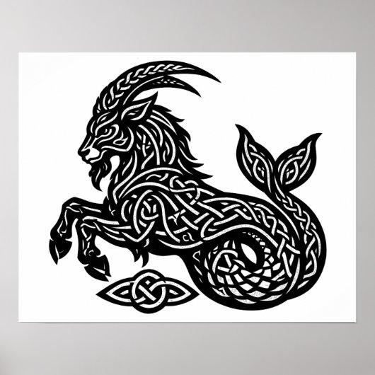 Steinbock — Heiße Tinte Zodiak Ziege‑Fisch Poster (Vorne)