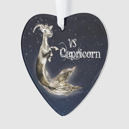 Steinbock-Herz Ornament (Vorderseite)