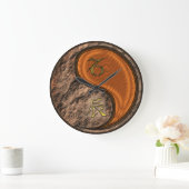 Steinbock & Holz-Drache Große Wanduhr (Zuhause)