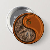Steinbock & Holz Kaninchen Button (Vorne & Hinten)