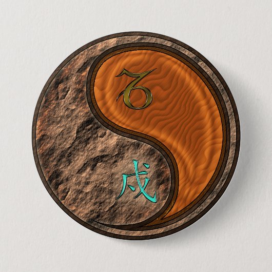 Steinbock & Holzhund Button (Vorderseite)
