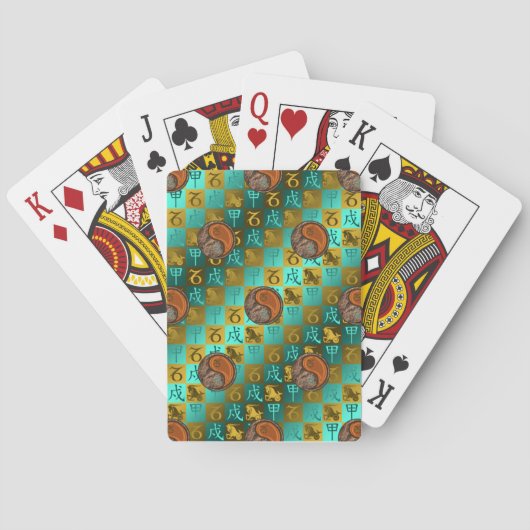 Steinbock & Holzhund Spielkarten (Rückseite)