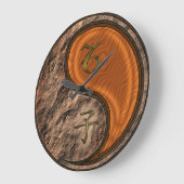 Steinbock & Holzratte Große Wanduhr (Winkel)