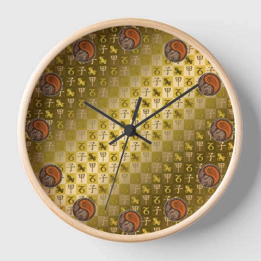 Steinbock & Holzratte Uhr (Vorderseite)