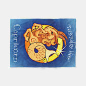 Steinbock-Horoskop-Entwurfs-Fleece-Decke Fleecedecke (Vorderseite (Horizontal))