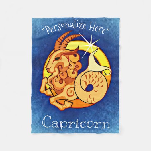 Steinbock-Horoskop-Entwurfs-Fleece-Decke Fleecedecke (Vorderseite)
