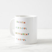 Steinbock-Innenkind-Zodiakastrologie Kaffeetasse (Vorderseite Links)